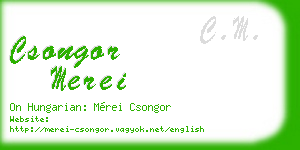 csongor merei business card